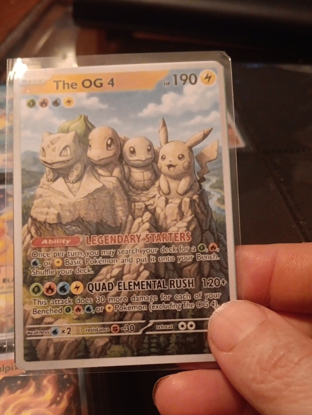 The OG 4 Legendary Starters Trading Card - Yellow Accent